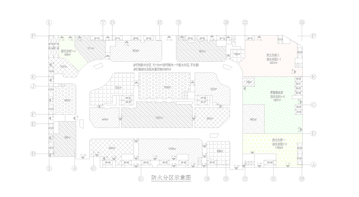 某地鹤壁万达广场-消防子系统平面图CAD图纸