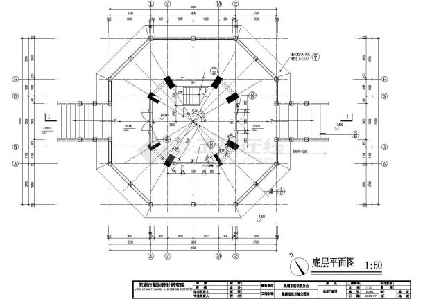巢湖洗耳池古塔CAD建筑设计施工图-图二