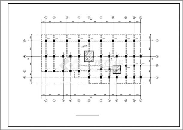 九层框架结构住宅地下室碳纤维加固图_dwg-图二