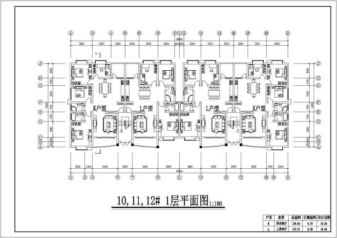 青岛市上港花园小区6层砖混结构住宅楼平立面设计CAD图纸（带跃层）_图1