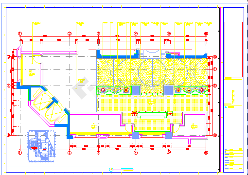 某五星级酒店二层餐厅CAD设计施工图电梯厅入口及前厅立面图-图一