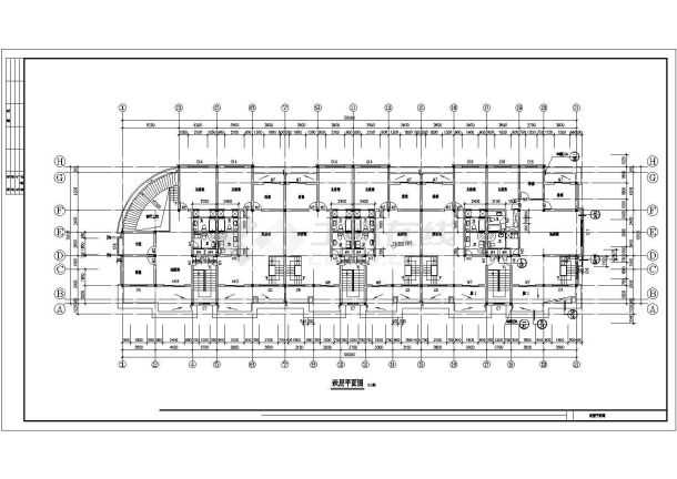 4620平米5层砖混结构住宅楼全套建筑设计CAD图纸（含夹层和阁楼）-图二