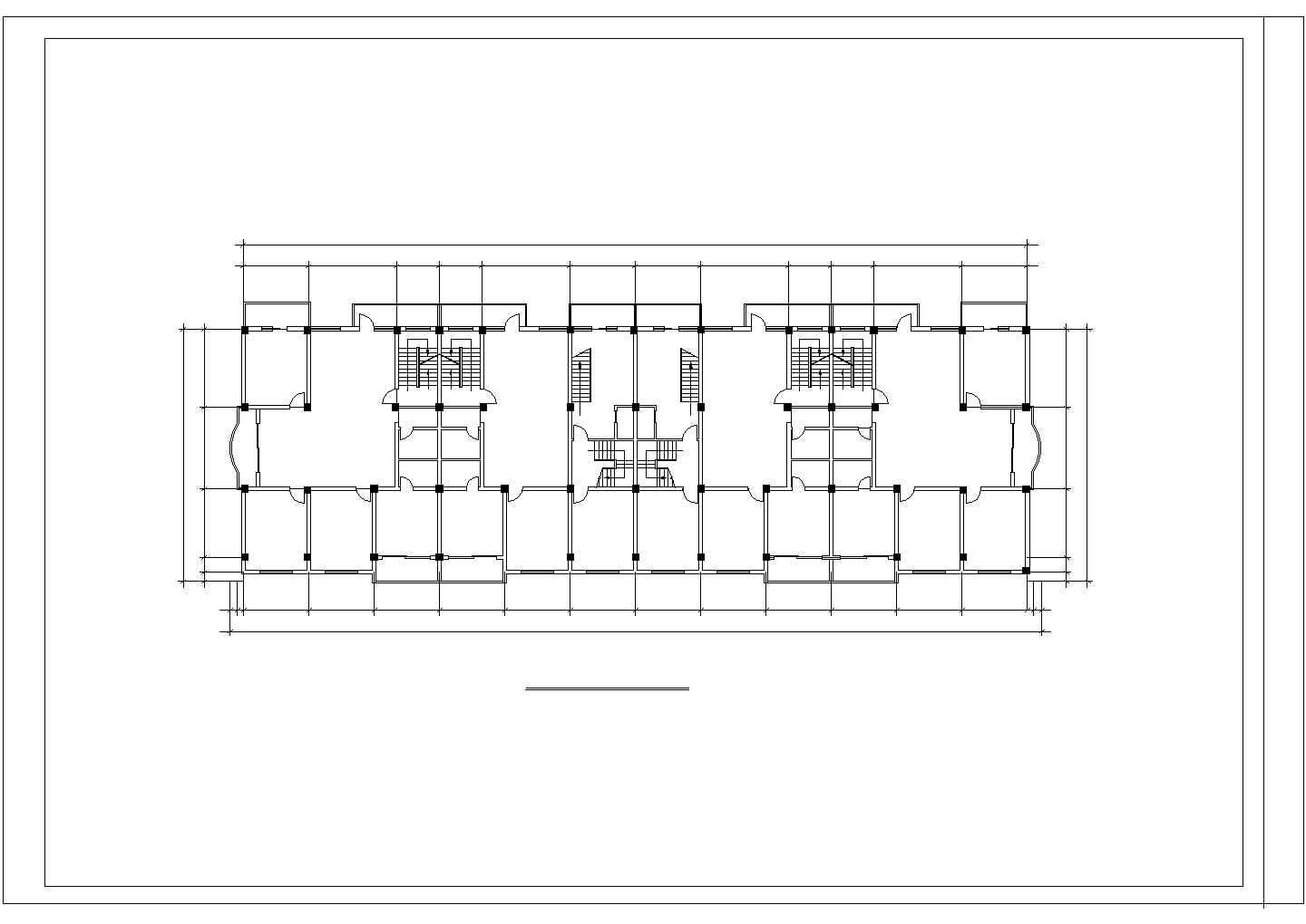 某欧式商场CAD设计建筑图（只含平立面）