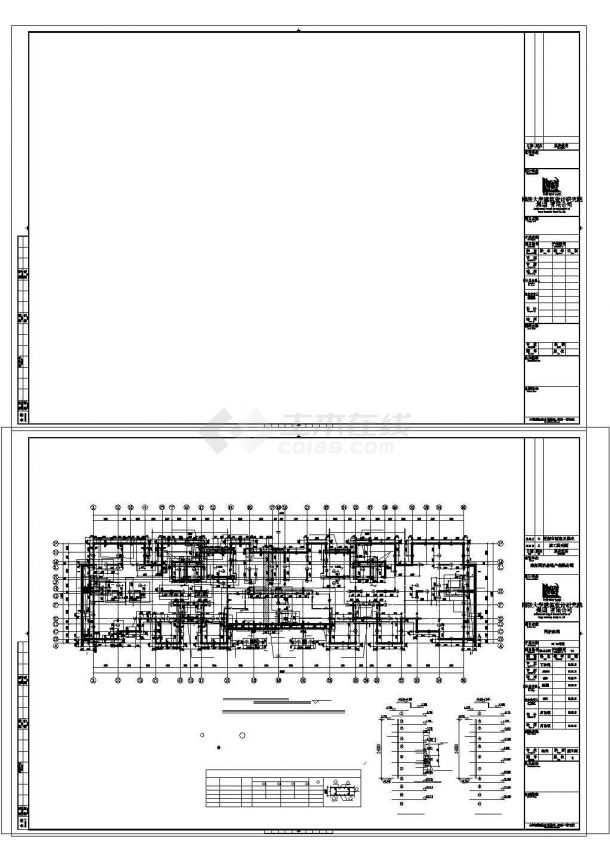 同济家园三期十八层平面布置结构施工cad图，共八张-图二