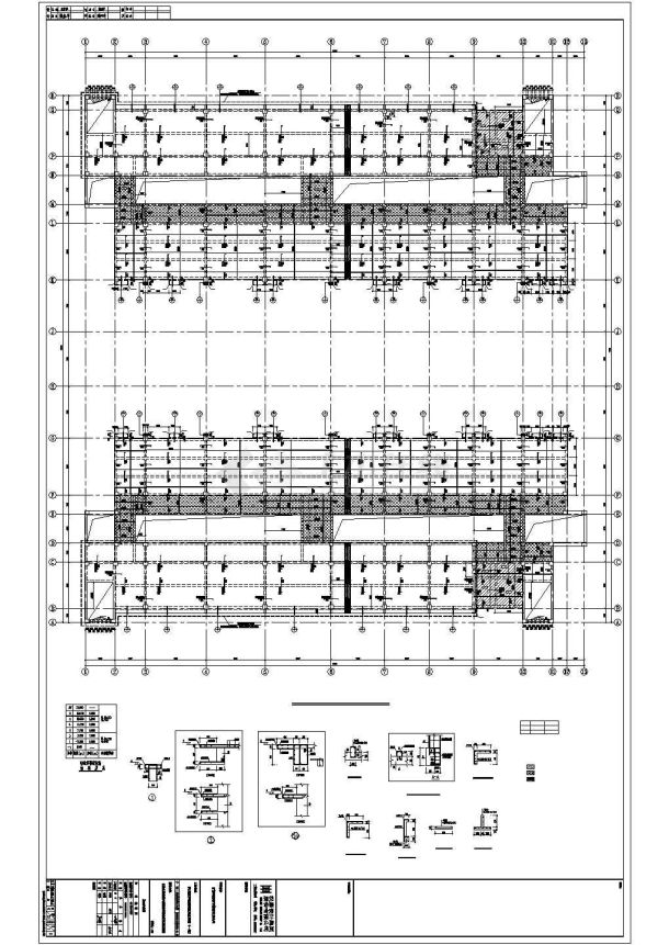 六层框架结构大学实验实训楼建筑结构施工图-图一