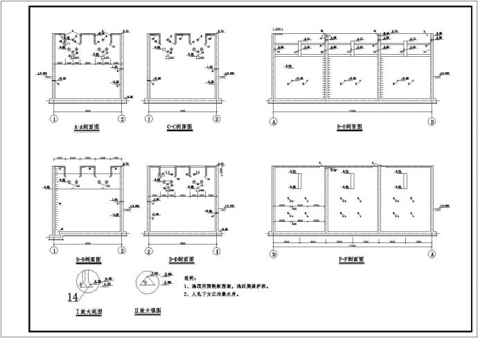 某啤酒厂废水处理站设计cad全套工艺施工图（ 含设计说明）_图1