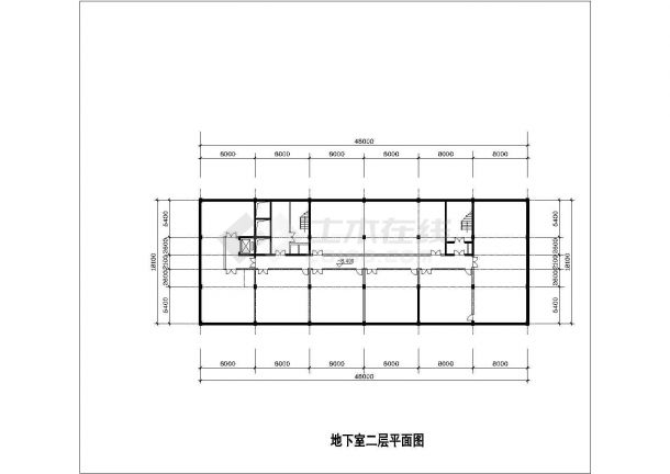 廊坊市某商圈1.8万平米21层商务酒店平面设计CAD图纸（含地下1层）-图二