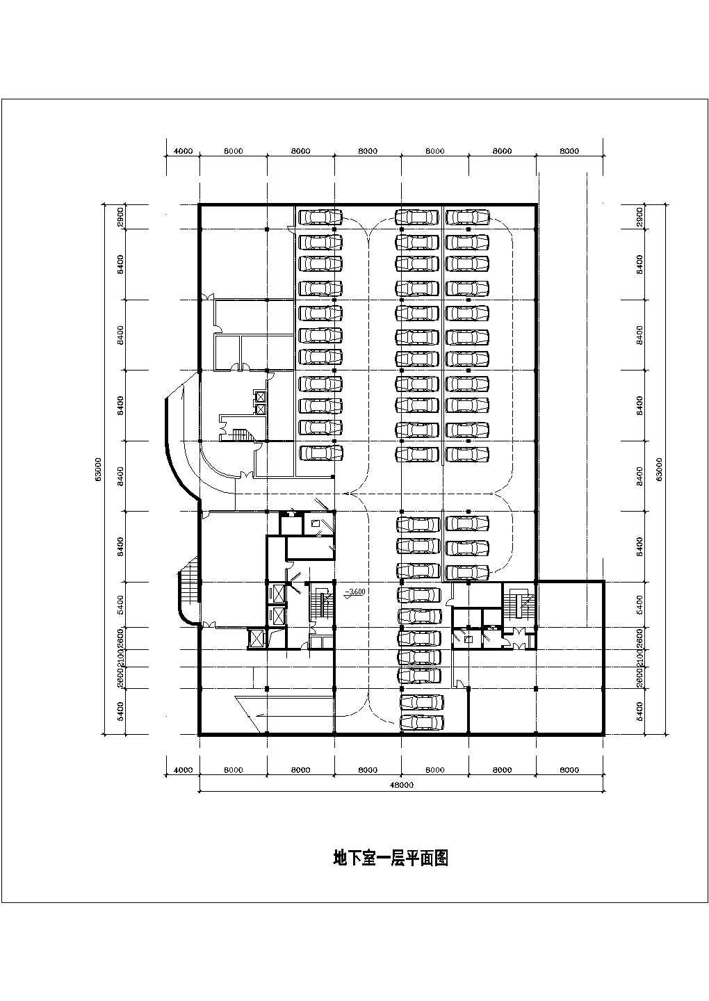 廊坊市某商圈1.8万平米21层商务酒店平面设计CAD图纸（含地下1层）