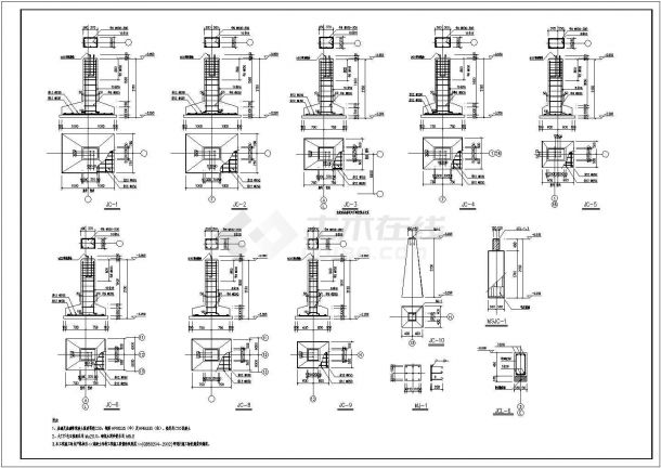 【河南】某48m跨4853.4平米钢结构单层工业厂房建筑结构施工CAD图-图一