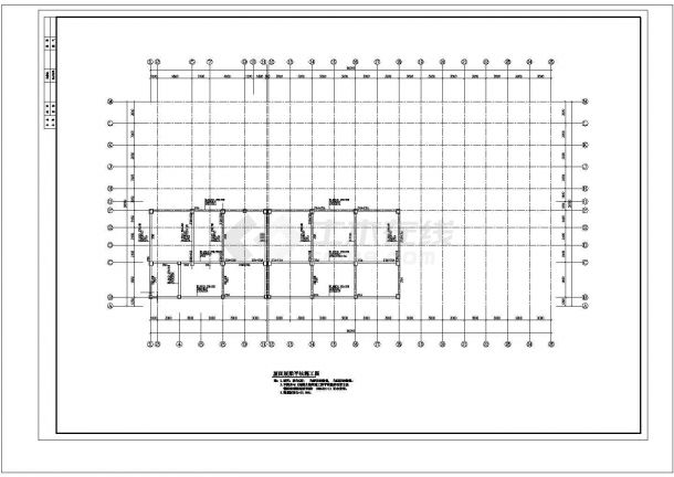 某小区多层框架结构住宅楼设计cad全套结构施工图纸（标注详细，13图）-图一
