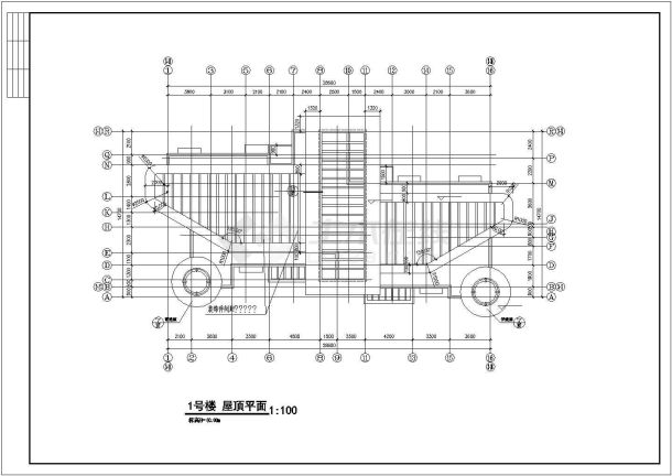 18层框架结构商住楼全套平面设计CAD图纸（1-4层商用/含机房层）-图一