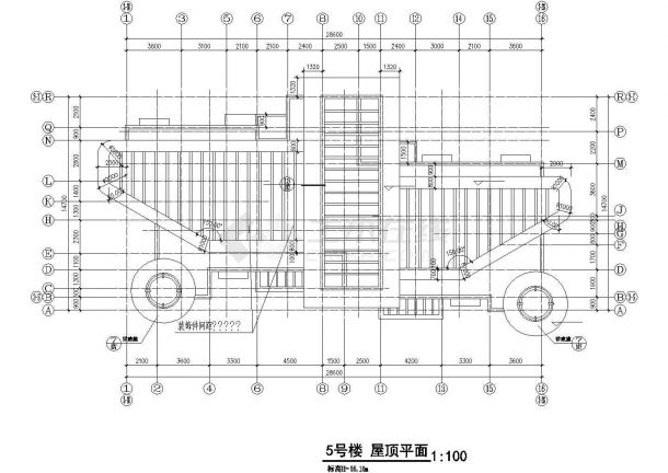 南京市阳湖家园小区10层框架住宅楼标准层平面设计CAD图纸（含机房层）-图一
