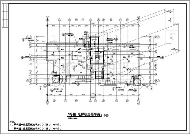 南京市阳湖家园小区10层框架住宅楼标准层平面设计CAD图纸（含机房层）-图二
