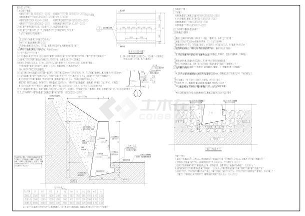 重力式挡土墙和土方回填说明1_t3_t3-图一