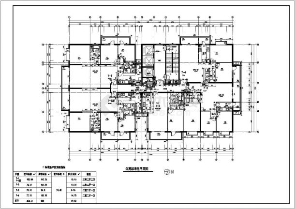 户型平面图设计_公寓 2室2厅【94.5平 101.22平 103.91平】3室2厅【142.26平】-图一