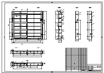 钢闸门整套设计cad施工图纸（16张）-图二