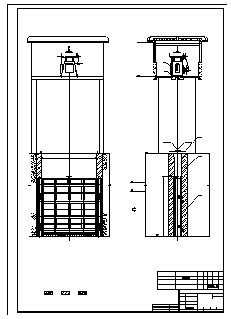 钢闸门整套设计cad施工图纸（16张）
