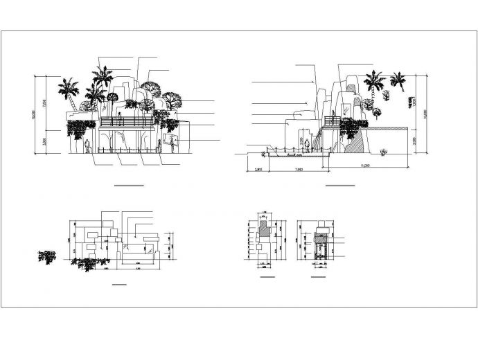 某小区假山置石CAD结构设计图_图1