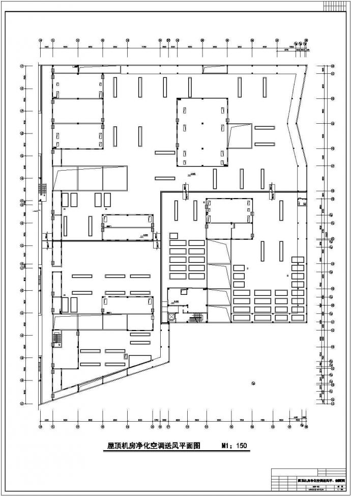 药厂综合制剂车间净化空调施工CAD全套图纸_图1