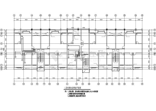 徐州某6层住宅楼水电施工CAD全套图纸-图一