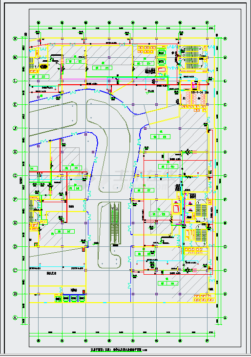 某地河南某商业综合体给排水施工图CAD图纸-图二