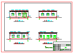 某橡胶坝泵房建筑结构cad设计施工图（全套）