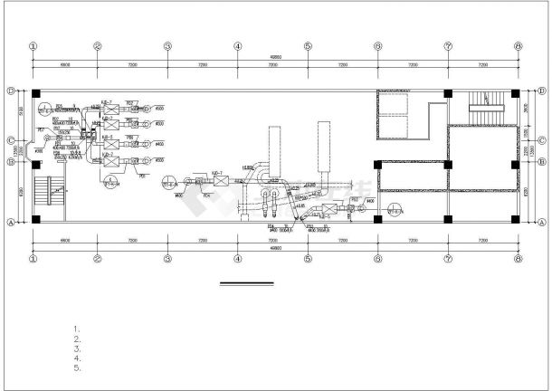 某实验室空调排毒施工CAD全套图纸-图二