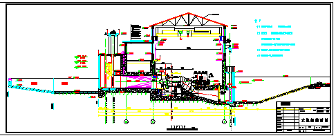 某卧式贯流机组800kw水电站厂房全套cad设计施工图_图1