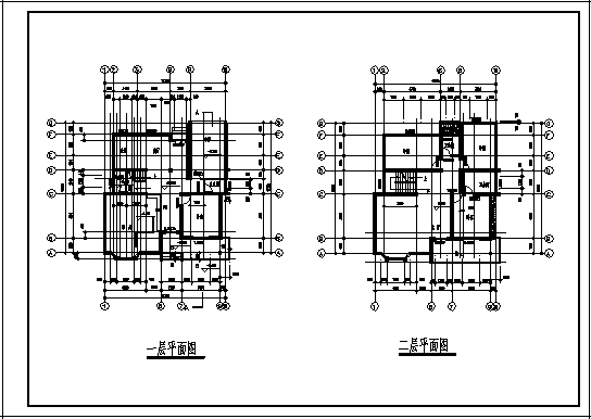 别墅设计_某三层砖混结构经济型别墅建筑施工cad图纸_图1