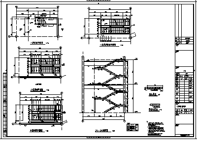 某市三层钢框架结构一期售楼处结构施工cad图(含计算书，建筑图)_图1