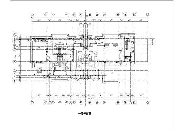 青岛市某酒店健身中心建筑设计CAD布置图-图一