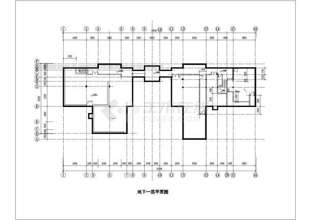 青岛市某酒店健身中心建筑设计CAD布置图-图二