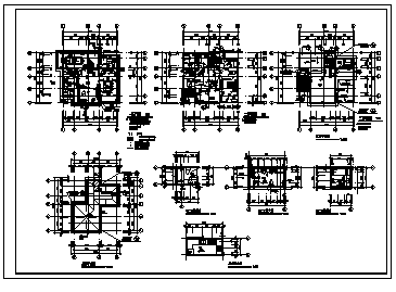 别墅设计_某三层框架结构别墅建筑施工cad图纸-图二