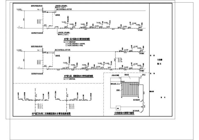 某八层框架结构住宅楼给排水设计cad全套施工图（含设计说明）_图1