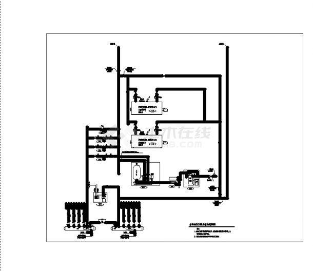 2套江苏多栋多层商业建筑空调通风系统设计施工cad图纸-图二