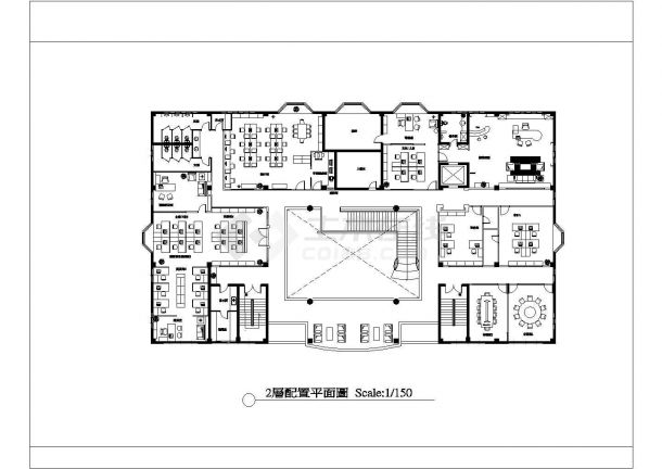 某商务楼平面CAD建筑设计施工图-图二