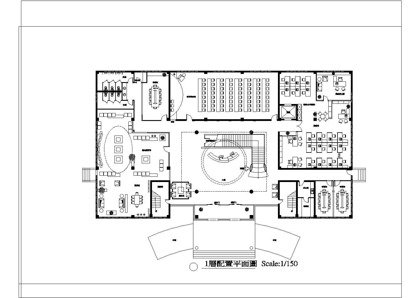 某商务楼平面CAD建筑设计施工图