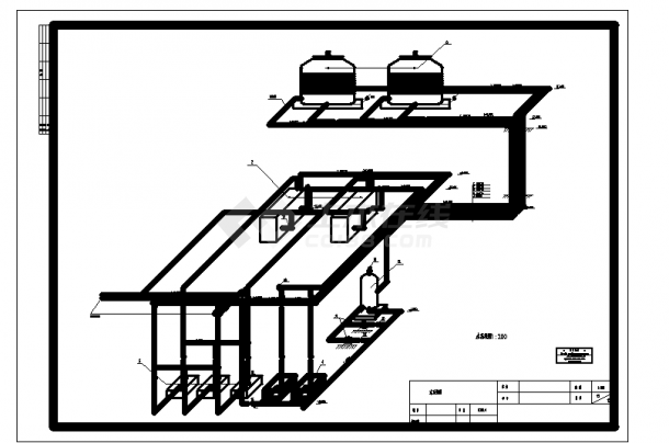 2套上海四层商场空气调节系统设计施工cad图纸-图二