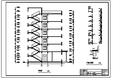 某市六层框架结构电大综合办公楼建筑结构施工cad图(含计算书)-图二