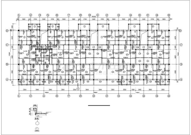 某多层框架结构住宅楼结构设计施工图-图二