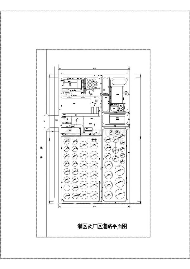 江苏省某厂区给排水总图与电缆沟CAD图纸设计-图二