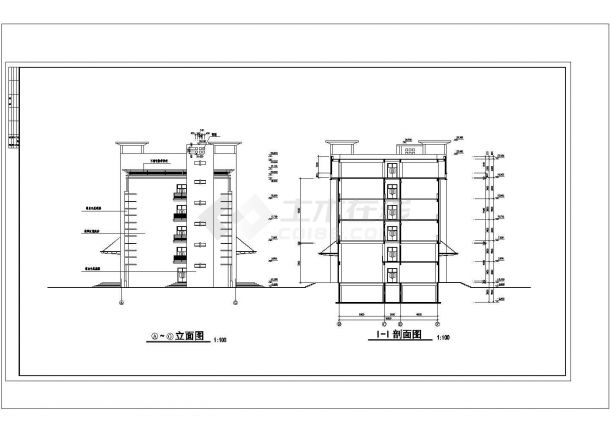 某中学综合实验楼建筑CAD施工图纸设计-图二