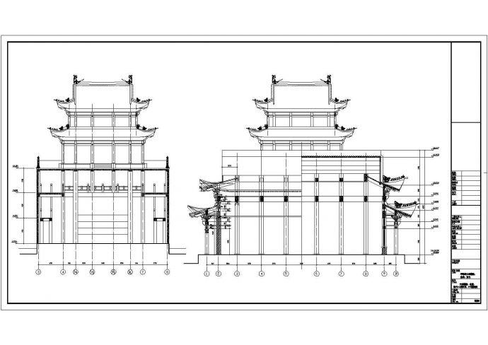 某华藏寺大雄宝殿建筑施工图完整CAD设计图_图1