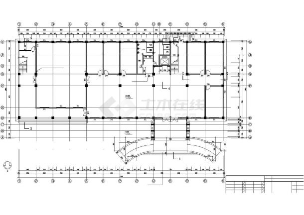 某办公楼CAD建筑施工图（含设计说明）-图二