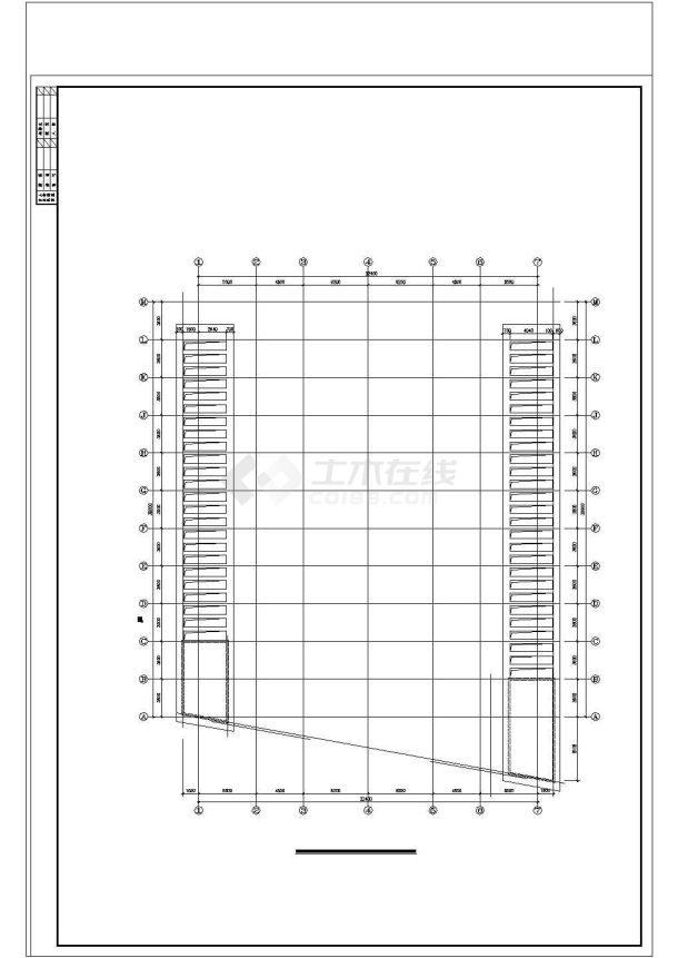 二中中学职校综合楼及宿舍建筑设计cad图，共十张-图二