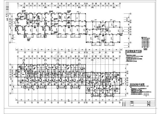 某4145平方米六层异形柱框架结构住宅楼结构施工全套图-图二