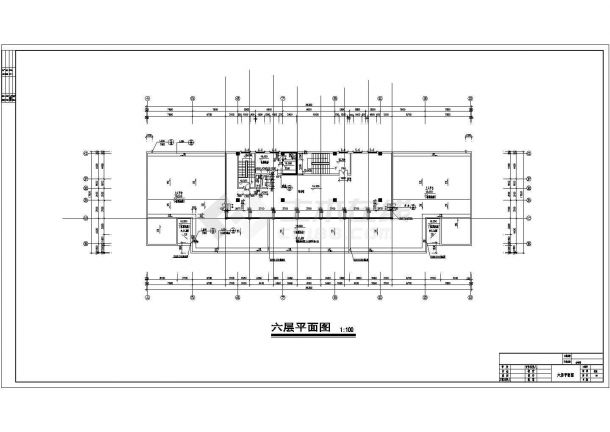 某多层框架结构综合办公楼设计cad全套建筑施工图（ 含设计说明）-图二