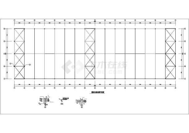 30米跨度钢结构厂房结构施工图-图一