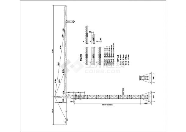 某北京8吨塔吊CAD节点完整施工设计图-图一