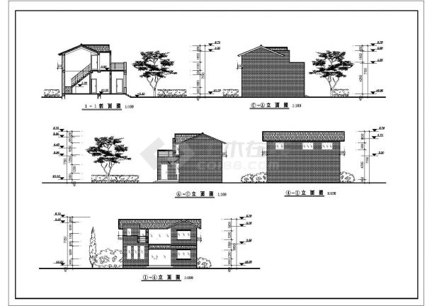 某133㎡二层小户型农宅建筑方案图纸（知名设计院设计）-图二